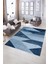 Dijital Baskılı Kaymaz Yıkanabilir Modern Desen Yolluk Mutfak Salon Halısı, N-Modern-54-Mavi, 5