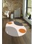 Dijital Kaymaz Yıkanabilir Modern Desen Oval Yolluk Mutfak Salon Halısı, N-O-Modern-52-Turuncu, 4