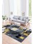 Dijital Baskılı Kaymaz Yıkanabilir Modern Desen Yolluk Mutfak Salon Halısı, N-Modern-33-Sarı, 1