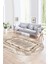 Dijital Kaymaz Yıkanabilir Modern Desen Oval Yolluk Mutfak Salon Halısı, N-O-Modern-37-Kahve, 1