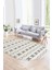 Dijital Kaymaz Yıkanabilir Modern Desen Oval Yolluk Mutfak Salon Halısı, N-O-Modern-64-Krem, 1