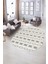 Dijital Kaymaz Yıkanabilir Modern Desen Oval Yolluk Mutfak Salon Halısı, N-O-Modern-64-Krem, 5