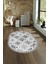 Dijital Kaymaz Yıkanabilir Modern Desen Oval Yolluk Mutfak Salon Halısı, N-O-Modern-14-Gri, 4