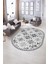 Dijital Kaymaz Yıkanabilir Modern Desen Oval Yolluk Mutfak Salon Halısı, N-O-Modern-14-Gri, 5