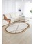 Dijital Kaymaz Yıkanabilir Modern Desen Oval Yolluk Mutfak Salon Halısı, N-O-Modern-76-Kahve, 2