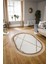 Dijital Kaymaz Yıkanabilir Modern Desen Oval Yolluk Mutfak Salon Halısı, N-O-Modern-76-Kahve, 3