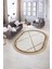 Dijital Kaymaz Yıkanabilir Modern Desen Oval Yolluk Mutfak Salon Halısı, N-O-Modern-76-Kahve, 5