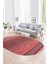 Dijital Kaymaz Yıkanabilir Modern Desen Oval Yolluk Mutfak Salon Halısı, N-O-Modern-17-Pembe, 1