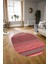Dijital Kaymaz Yıkanabilir Modern Desen Oval Yolluk Mutfak Salon Halısı, N-O-Modern-17-Pembe, 3