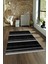 Dijital Baskılı Kaymaz Yıkanabilir Modern Desen Yolluk Mutfak Salon Halısı, N-Modern-25-Antrasit, 4