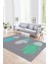 Dijital Baskılı Kaymaz Yıkanabilir Modern Desen Yolluk Mutfak Salon Halısı, N-MODERN-106-TURKUAZ, 1