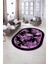 Dijital Kaymaz Yıkanabilir Modern Desen Oval Yolluk Mutfak Salon Halısı, N-O-Modern-16-Mor, 5