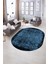 Dijital Kaymaz Yıkanabilir Modern Desen Oval Yolluk Mutfak Salon Halısı, N-O-Modern-04-Mavi, 5