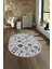 Dijital Kaymaz Yıkanabilir Modern Desen Oval Yolluk Mutfak Salon Halısı, N-O-Modern-60-Gri, 4