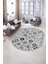 Dijital Kaymaz Yıkanabilir Modern Desen Oval Yolluk Mutfak Salon Halısı, N-O-Modern-60-Gri, 5