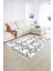 Dijital Baskılı Kaymaz Yıkanabilir Modern Desen Yolluk Mutfak Salon Halısı, N-Modern-91-Siyah, 2