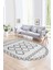 Dijital Kaymaz Yıkanabilir Modern Desen Oval Yolluk Mutfak Salon Halısı, N-O-Modern-81-Gri, 1