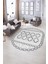 Dijital Kaymaz Yıkanabilir Modern Desen Oval Yolluk Mutfak Salon Halısı, N-O-Modern-81-Gri, 5