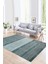 Dijital Baskılı Kaymaz Yıkanabilir Modern Desen Yolluk Mutfak Salon Halısı, N-Modern-83-Turkuaz, 1