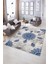 Dijital Baskılı Kaymaz Yıkanabilir Modern Desen Yolluk Mutfak Salon Halısı, N-Modern-45-Mavi, 5