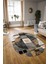 Dijital Kaymaz Yıkanabilir Modern Desen Oval Yolluk Mutfak Salon Halısı, N-O-Modern-33-Gold, 3