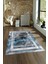 Dijital Baskılı Kaymaz Yıkanabilir Modern Desen Yolluk Mutfak Salon Halısı, N-Modern-46-Mavi, 4