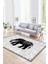 Dijital Baskılı Kaymaz Yıkanabilir Modern Desen Yolluk Mutfak Salon Halısı, N-MODERN-101-GRİ, 1