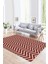 Dijital Baskılı Kaymaz Yıkanabilir Modern Desen Yolluk Mutfak Salon Halısı, N-MODERN-102-BORDO, 1