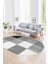 Dijital Kaymaz Yıkanabilir Modern Desen Oval Yolluk Mutfak Salon Halısı, N-O-Modern-53-Gri, 1