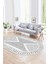 Dijital Kaymaz Yıkanabilir Modern Desen Oval Yolluk Mutfak Salon Halısı, N-O-Modern-07-Gri, 1