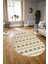Dijital Kaymaz Yıkanabilir Modern Desen Oval Yolluk Mutfak Salon Halısı, N-O-Modern-64-Kahve, 3