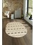 Dijital Kaymaz Yıkanabilir Modern Desen Oval Yolluk Mutfak Salon Halısı, N-O-Modern-64-Kahve, 4
