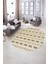 Dijital Kaymaz Yıkanabilir Modern Desen Oval Yolluk Mutfak Salon Halısı, N-O-Modern-64-Kahve, 5