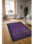 Dijital Baskılı Kaymaz Yıkanabilir Modern Desen Yolluk Mutfak Salon Halısı, N-Modern-28-Mor, 3