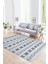Dijital Baskılı Kaymaz Yıkanabilir Modern Desen Yolluk Mutfak Salon Halısı, N-Modern-64-Mavi, 1