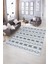 Dijital Baskılı Kaymaz Yıkanabilir Modern Desen Yolluk Mutfak Salon Halısı, N-Modern-64-Mavi, 5