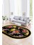 Dijital Kaymaz Yıkanabilir Modern Desen Oval Yolluk Mutfak Salon Halısı, N-O-Modern-16-Renkli, 1