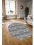 Dijital Kaymaz Yıkanabilir Modern Desen Oval Yolluk Mutfak Salon Halısı, N-O-Modern-19-Gri, 3