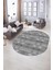 Dijital Kaymaz Yıkanabilir Modern Desen Oval Yolluk Mutfak Salon Halısı, N-O-Modern-19-Gri, 5