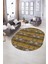 Dijital Kaymaz Yıkanabilir Modern Desen Oval Yolluk Mutfak Salon Halısı, N-O-Modern-19-Kahve, 5