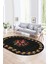 Dijital Kaymaz Yıkanabilir Modern Desen Oval Yolluk Mutfak Salon Halısı, N-O-Modern-20-Antrasit, 1