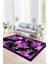 Dijital Baskılı Kaymaz Yıkanabilir Modern Desen Yolluk Mutfak Salon Halısı, N-Modern-16-Mor, 1