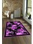 Dijital Baskılı Kaymaz Yıkanabilir Modern Desen Yolluk Mutfak Salon Halısı, N-Modern-16-Mor, 4