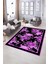 Dijital Baskılı Kaymaz Yıkanabilir Modern Desen Yolluk Mutfak Salon Halısı, N-Modern-16-Mor, 5