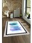 Dijital Baskılı Kaymaz Yıkanabilir Modern Desen Yolluk Mutfak Salon Halısı, N-Modern-22-Turkuaz, 4