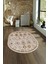 Dijital Kaymaz Yıkanabilir Modern Desen Oval Yolluk Mutfak Salon Halısı, N-O-Modern-29-Kahve, 4