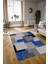 Dijital Baskılı Kaymaz Yıkanabilir Modern Desen Yolluk Mutfak Salon Halısı, N-Modern-47-Mavi, 3