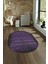 Dijital Kaymaz Yıkanabilir Modern Desen Oval Yolluk Mutfak Salon Halısı, N-O-Modern-28-Mor, 4