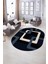 Dijital Kaymaz Yıkanabilir Modern Desen Oval Yolluk Mutfak Salon Halısı, N-O-Modern-40-Lacivert, 5