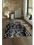 Dijital Baskılı Kaymaz Yıkanabilir Modern Desen Yolluk Mutfak Salon Halısı, N-Modern-03-Antrasit, 4